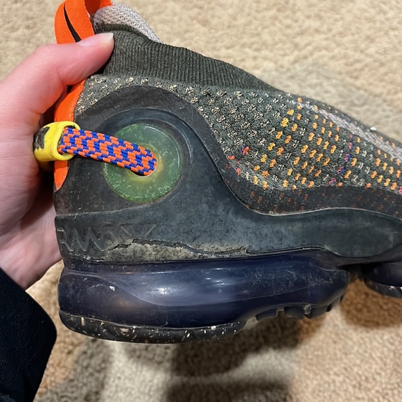 NIKE VAPOR MAX 2020 FLY NET LOCK MENS SIZE 13 MULTICOLOR NEWSPRINT COLLEGE GRAY - Picture 8 of 9